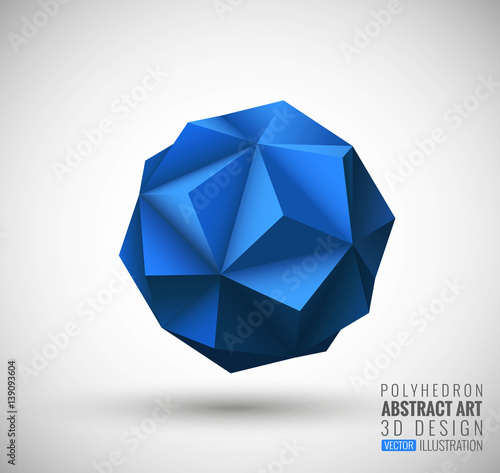 Valokuva Abstract explosion. Vector polyhedron.