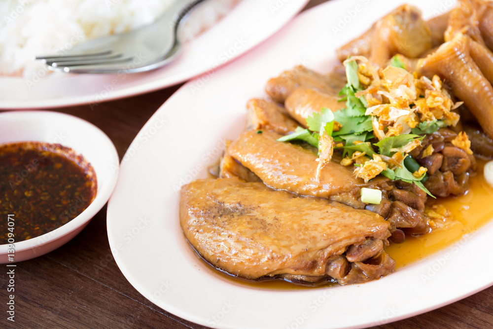 stewed chicken wings stewed chicken wings