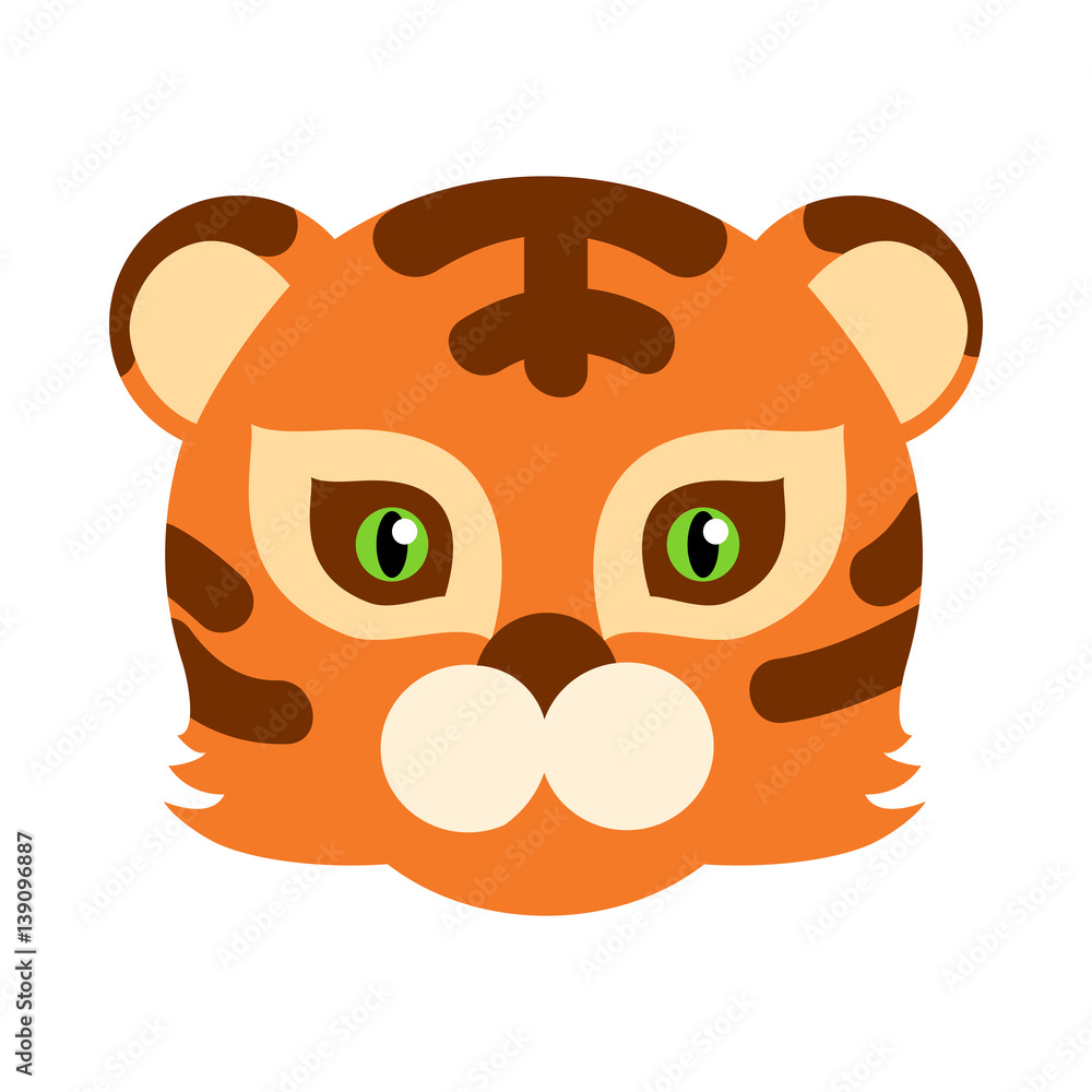 Tiger Cat Carnival Mask Striped Orange Brown Beast Tiger Cat Carnival Mask Striped Orange Brown Beast