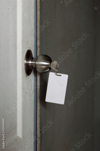 Key knobs doors with the key slot.