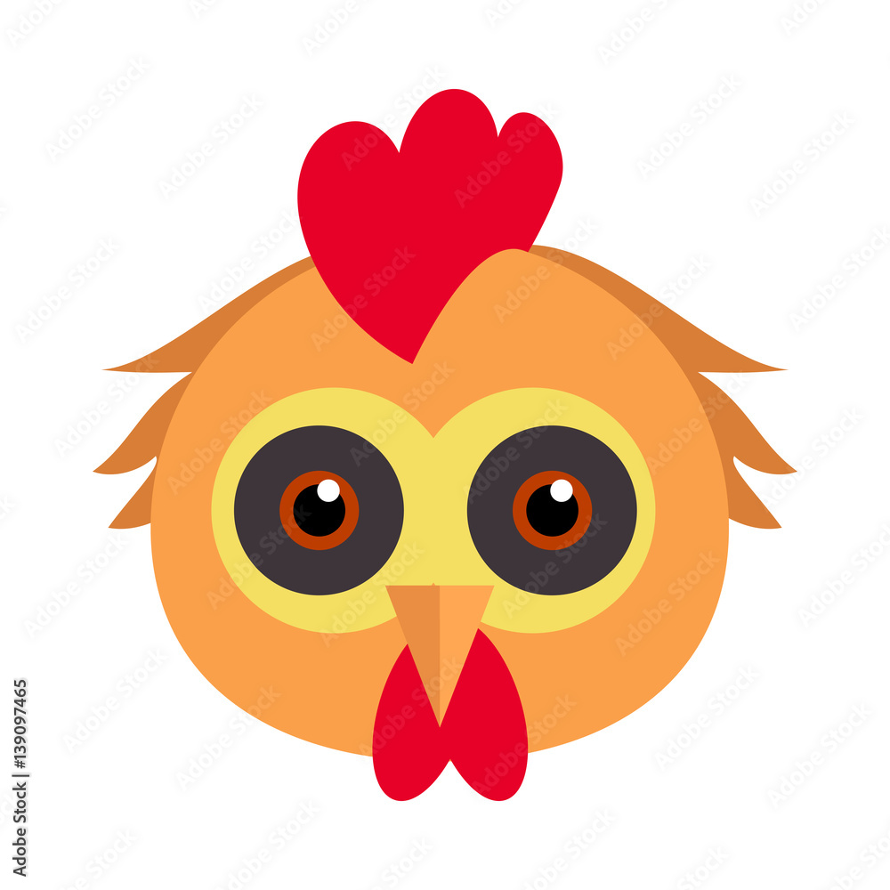 Cock Bird Carnival Mask. Rooster Chicken Hen Fowl.