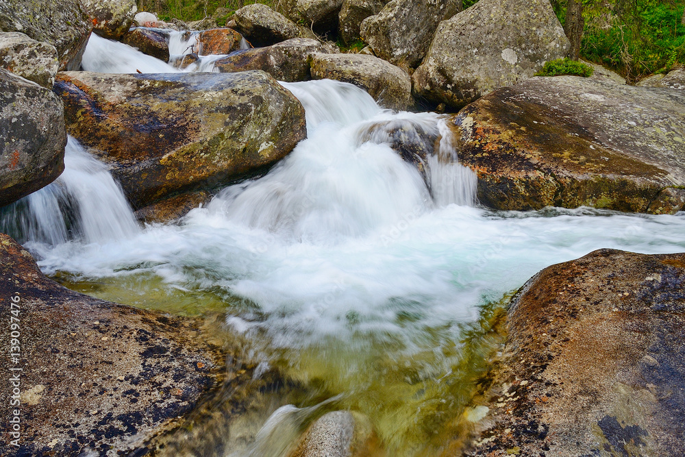 Cold creek in cold valey / High Tatras / Slovakia Cold creek in cold valey / High Tatras / Slovakia
