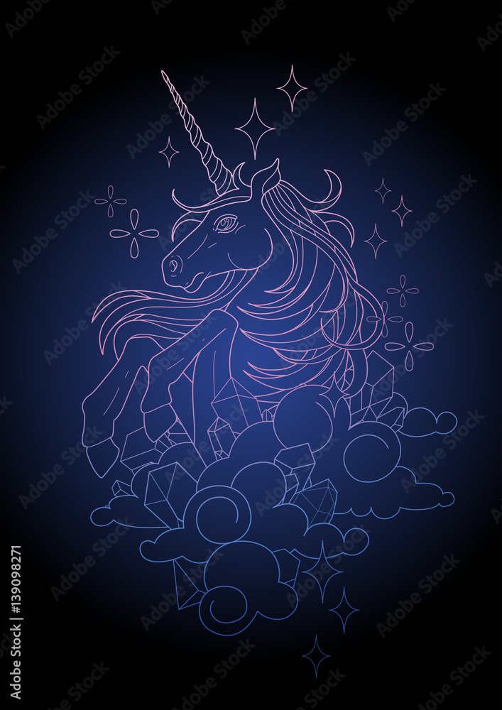 Cute graphic unicorn