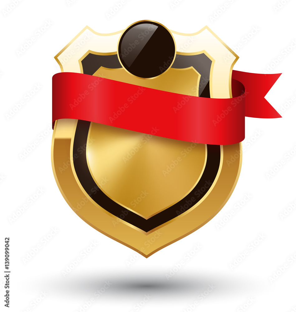 Golden Premium Quality Red Best Label Space for Text Isolated on Golden Premium Quality Red Best Label Space for Text Isolated on
