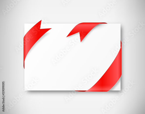 Celebration Paper Greet Card with Red Festive Ribbon on Grayscal Free Download Celebration Paper Greet Card with Red Festive Ribbon on Grayscal - GFXLoad