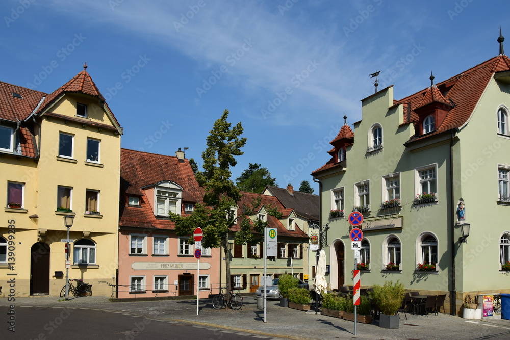 Obraz premium View in the historical town of Bamberg, Bavaria, region Upper Franconia, Germany