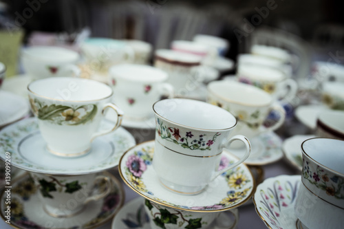 Photography Blurred china cups