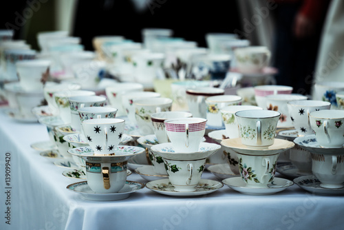 Canvas Print China tea cups