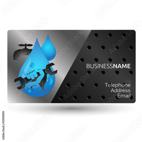 Business card repair plumbing design