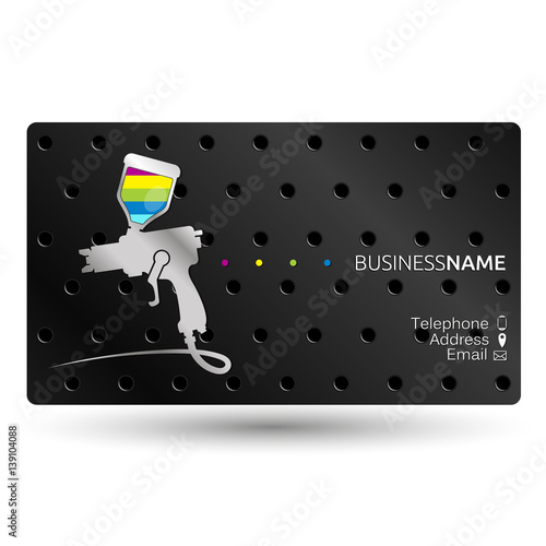 Paint a spray gun Business Card