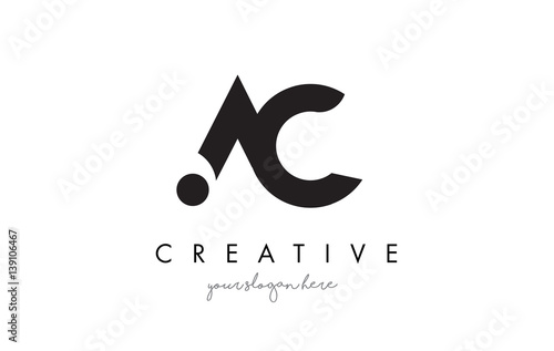 AC Letter Logo Design with Creative Modern Trendy Typography.