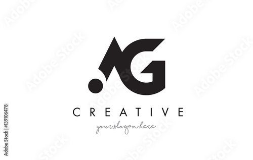 AG Letter Logo Design with Creative Modern Trendy Typography.