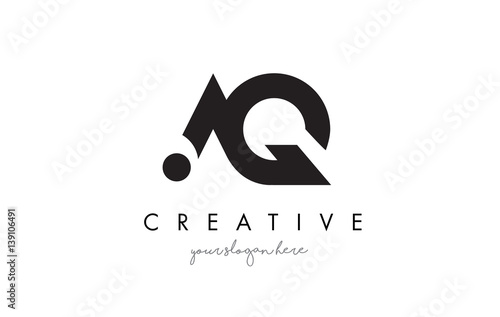AQ Letter Logo Design with Creative Modern Trendy Typography.