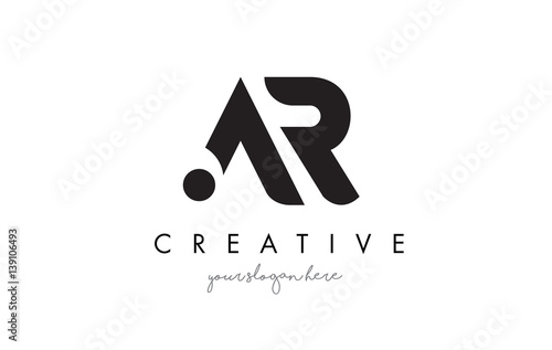 AR Letter Logo Design with Creative Modern Trendy Typography.
