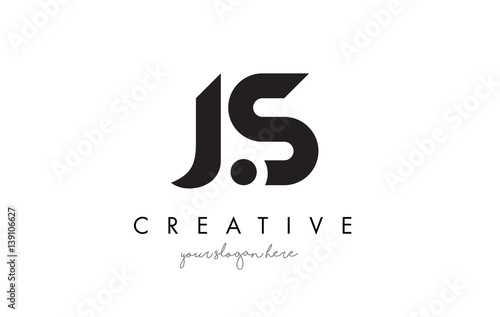 JS Letter Logo Design with Creative Modern Trendy Typography.