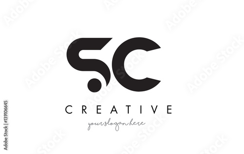 SC Letter Logo Design with Creative Modern Trendy Typography.