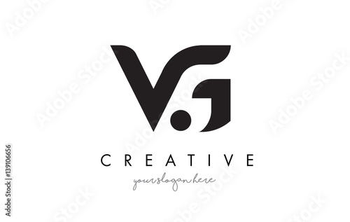 VG Letter Logo Design with Creative Modern Trendy Typography.