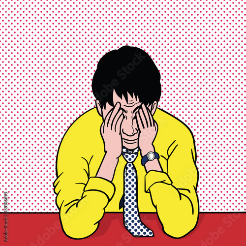 Stressed business man