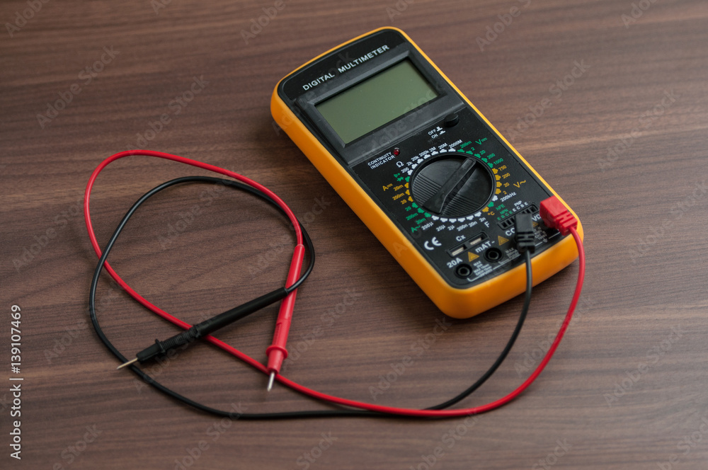Digital multimeter on the table Digital multimeter on the table