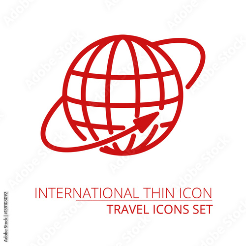 Planet Earth globe - Vector icon isolated on white