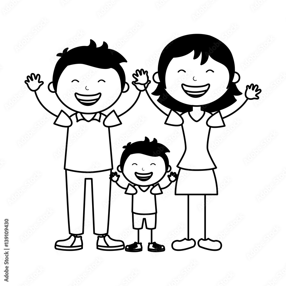 happy family members icon vector illustration design happy family members icon vector illustration design