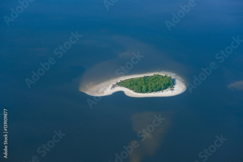 Remote Island Aerial View