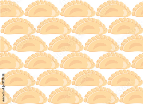 Seamless pattern of dumplings