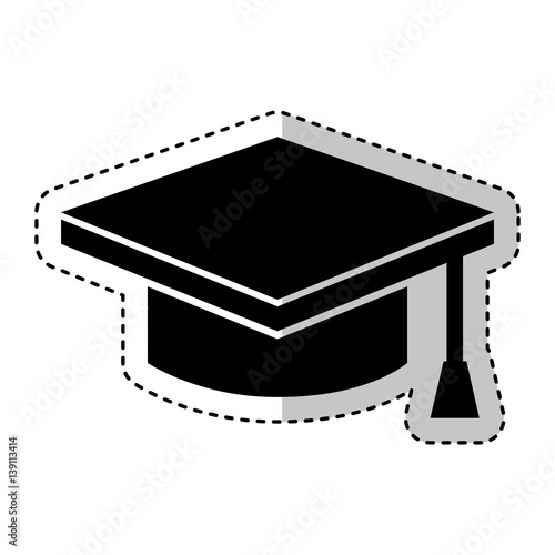 hat graduation isolated icon vector illustration design