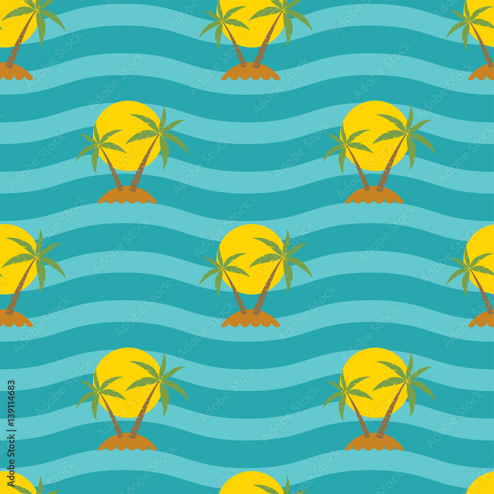 Obraz premium vector stylized seamless travel background