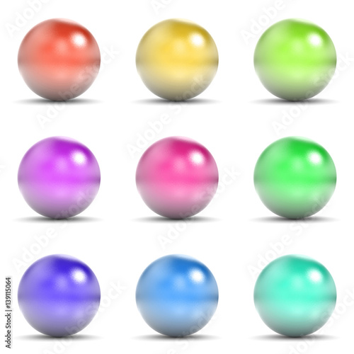 Colorful Metallic Sphere Set