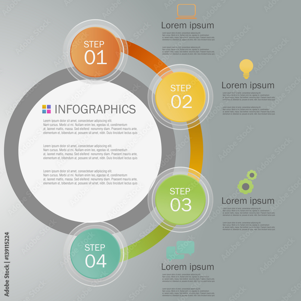 Fototapeta premium Business Infographics Design template 