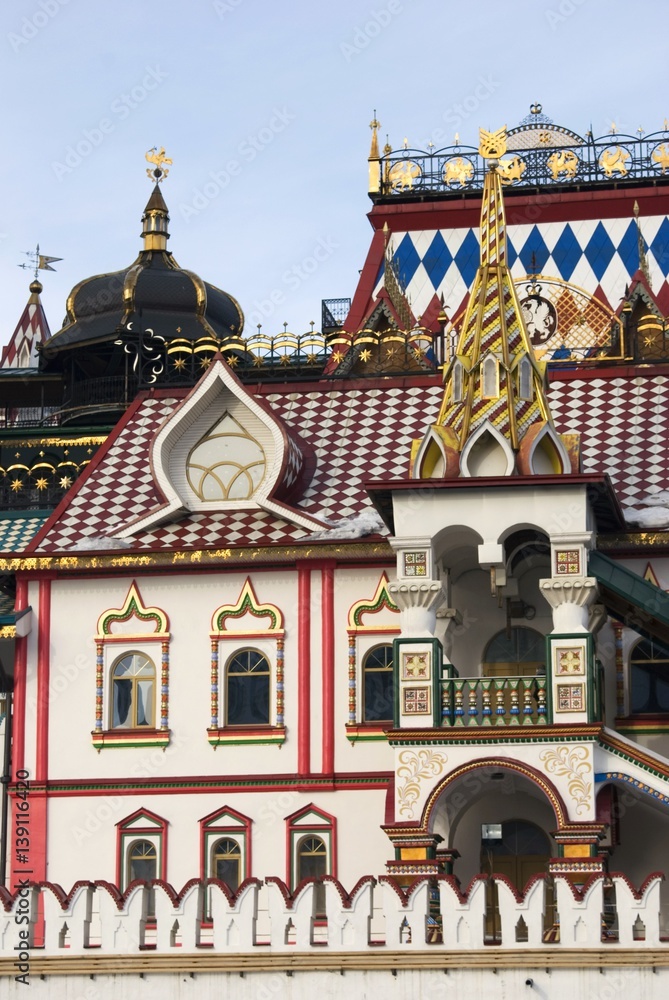 Fototapeta premium Izmailovo Kremlin in Moscow. Popular landmark. Color photo.