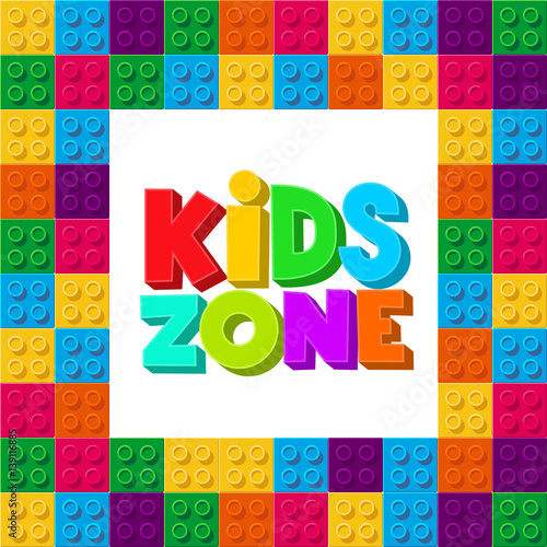 Kids Zone banner design. Children Playground.