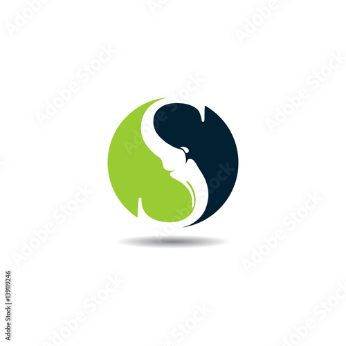 Physical therapy logo Initials S