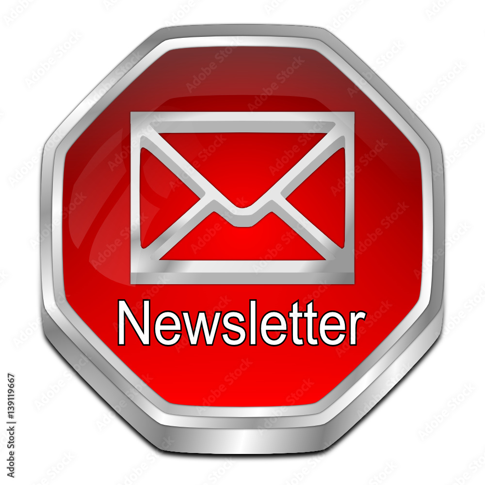 Newsletter Button - 3D illustration Newsletter Button - 3D illustration