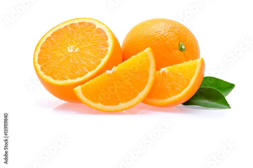 Orange fruit on white