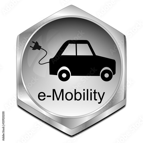 e-Mobility Button - 3D illustration