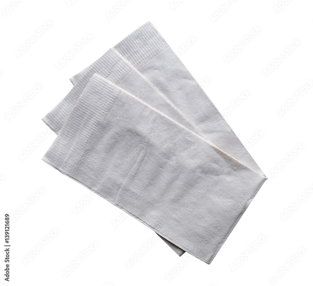 Brown recycled bar napkin isolated on white background, clipping path included Brown recycled bar napkin isolated on white background, clipping path included