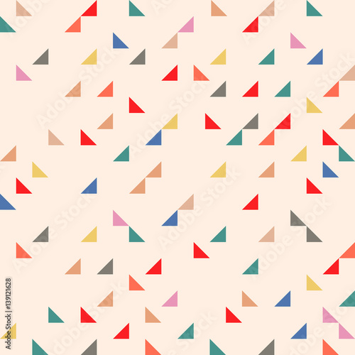 Seamless colorful geometric pattern background from triangle
