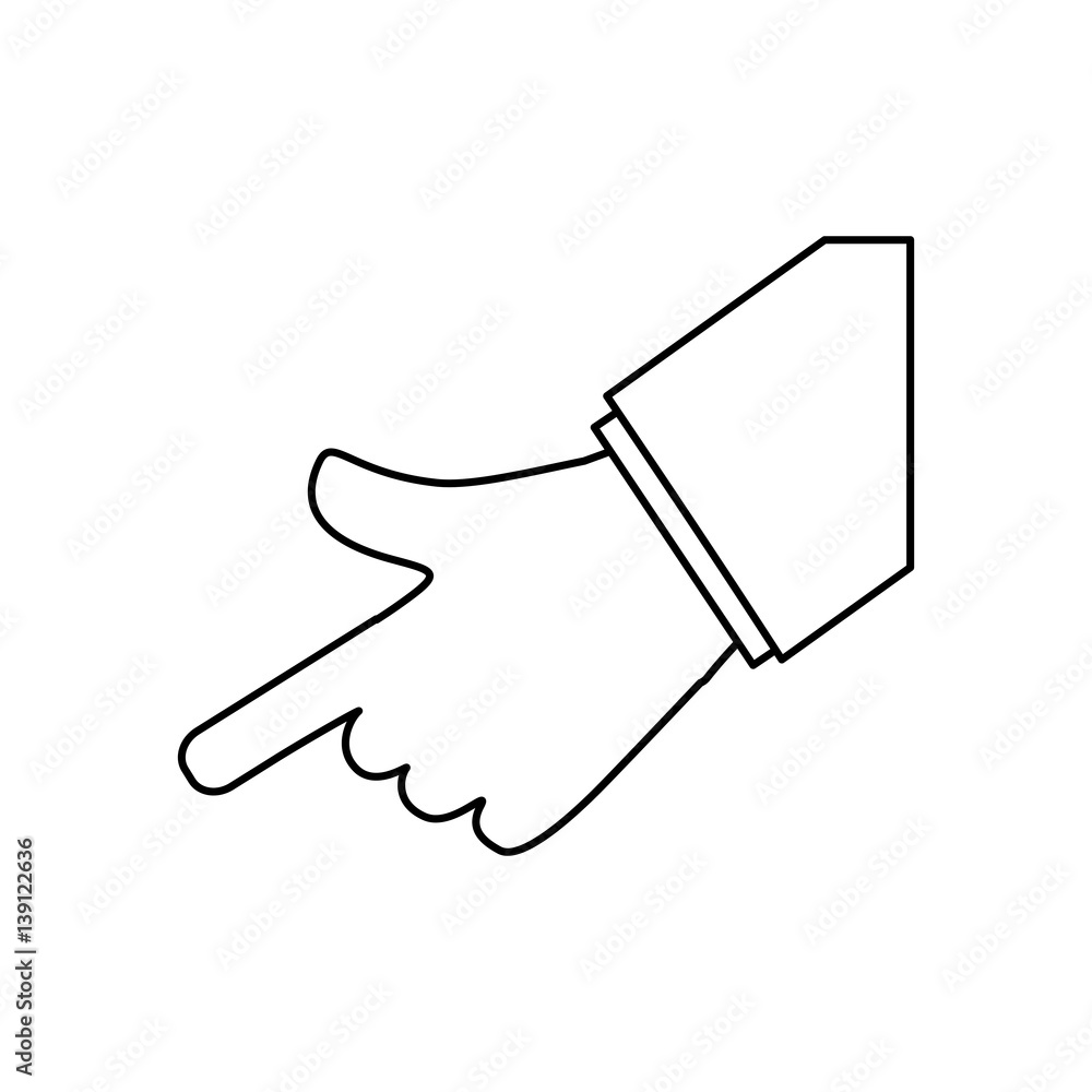 Hand indication sign icon vector illustration graphic design Hand indication sign icon vector illustration graphic design