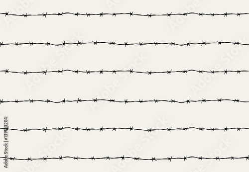 Steel rusty barbwire seamless pattern