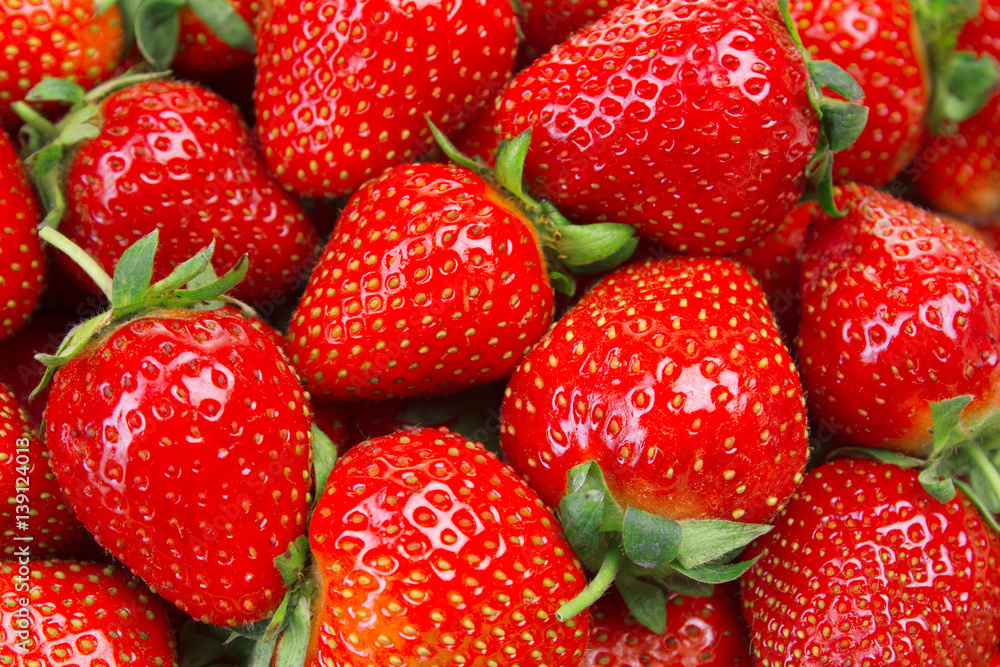 Plakat Strawberries background