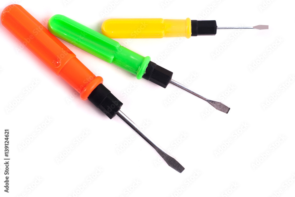 Fototapeta premium Screwdriver isolated on white background