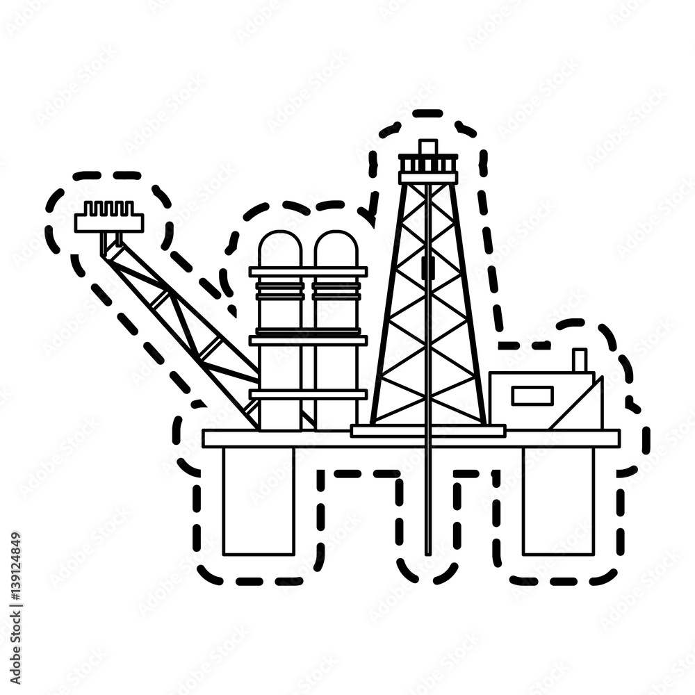 refinery oil industry icon image vector illustration design 