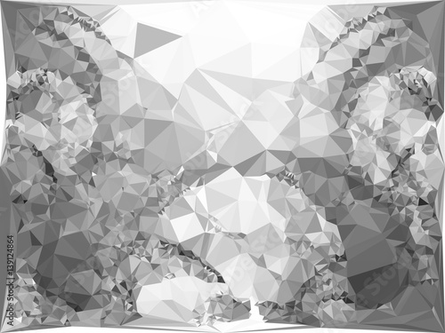 Abstract monochrome mosaic backdrop. Vector clip art.