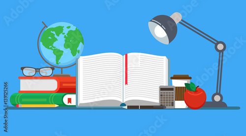 Vector illustration in modern flat design. Education concept web