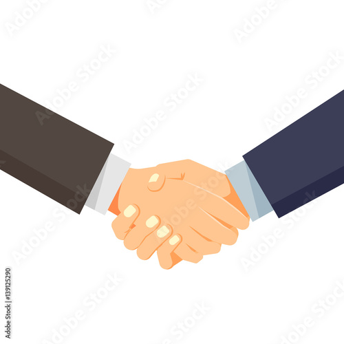 Handshake of business people partners isolated on white backgrou