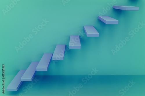 3d rendering of steps on the wall