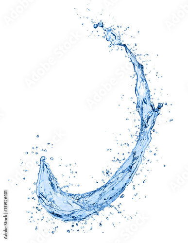 Water splashes collection isolated on white