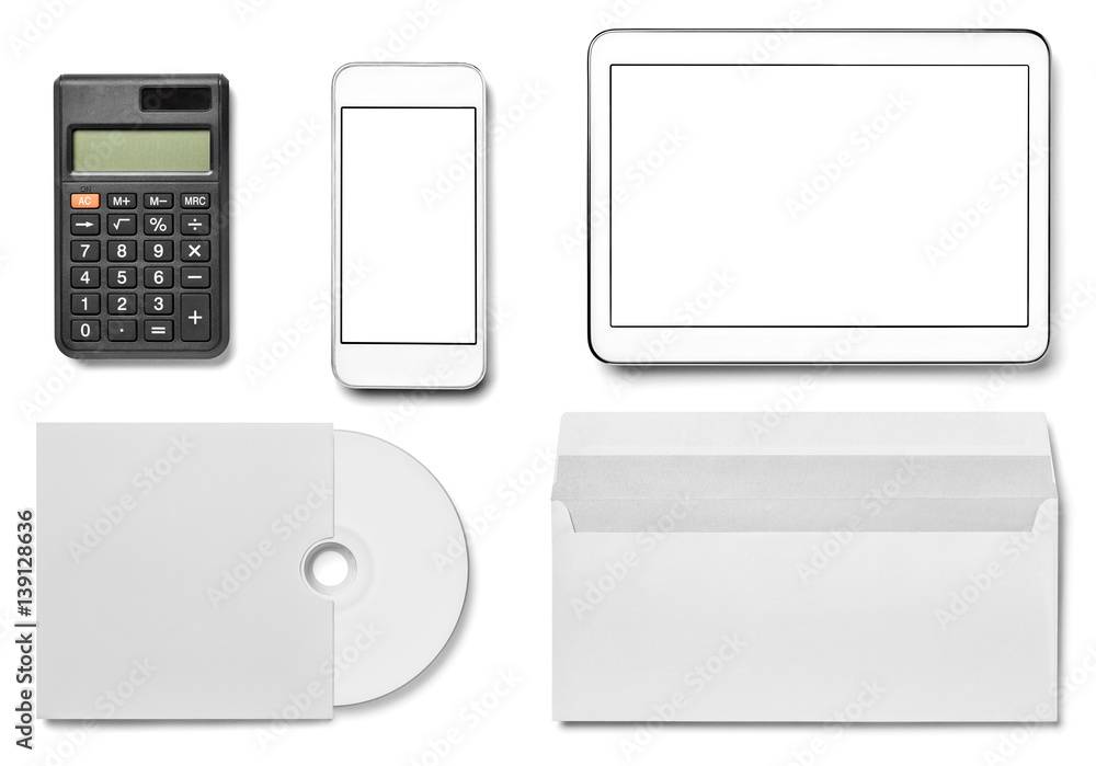 envelope letter card paper mobile phone tablet dvd disk calculator envelope letter card paper mobile phone tablet dvd disk calculator